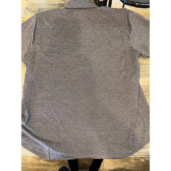 George Men's Short Sleeve Knit Button Front Shirt X-LARGE (46-48) Black Soot. - Picture 7 of 7